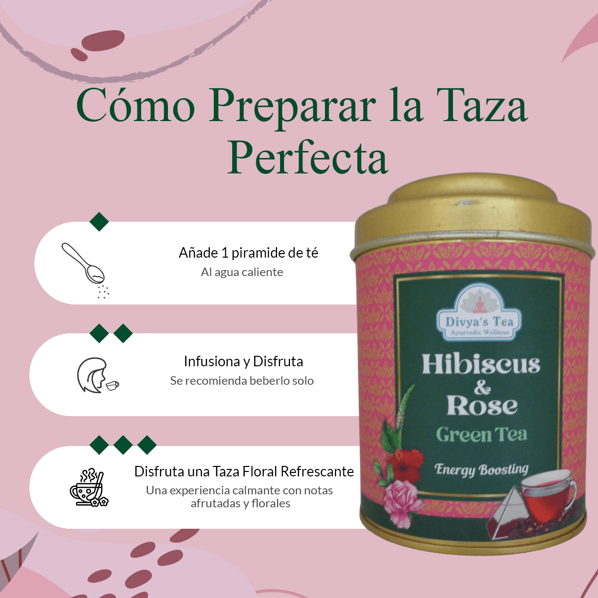 Rose Hibiscus Green Tea | Mezcla Floral Rica en Antioxidantes