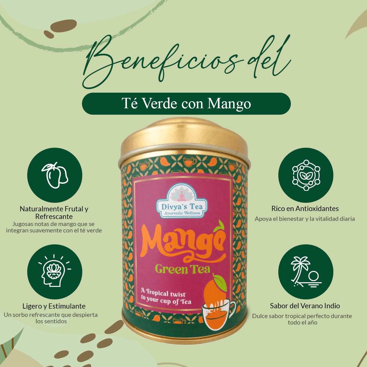 Mango Green Tea | Mezcla Frutal Rica en Antioxidantes